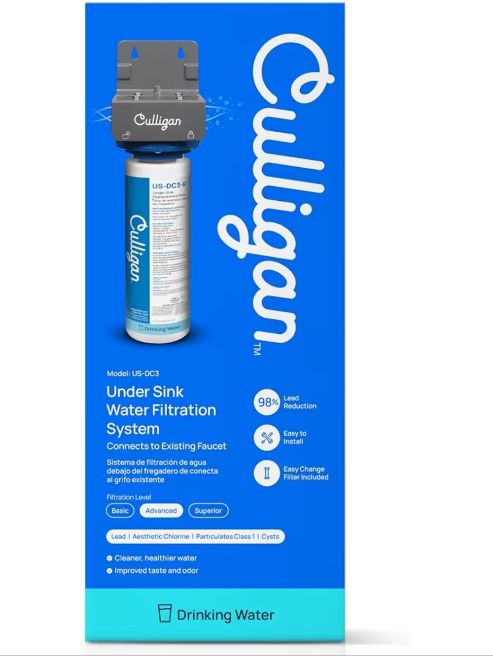 Culligan Under Sink Water Filtration System New
